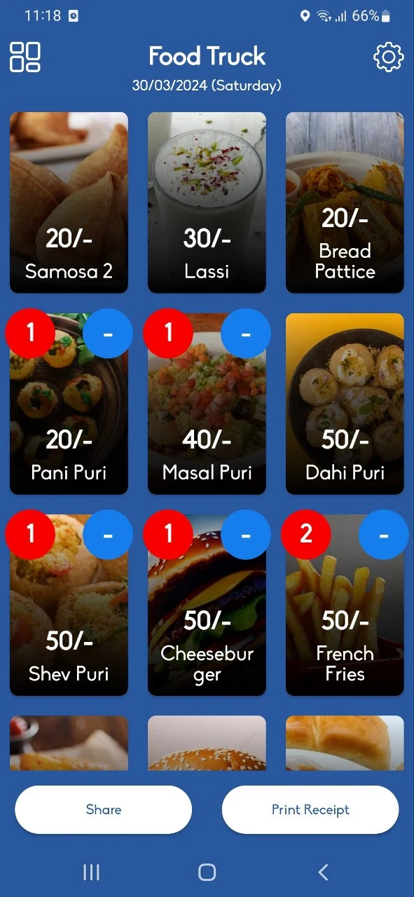 Rappid POS screenshot